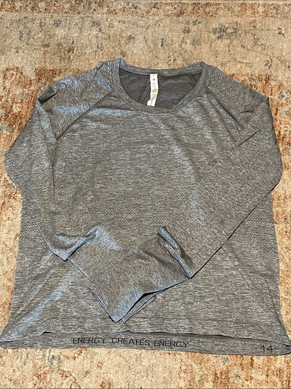 Heather Gray Long Sleeve Active Top